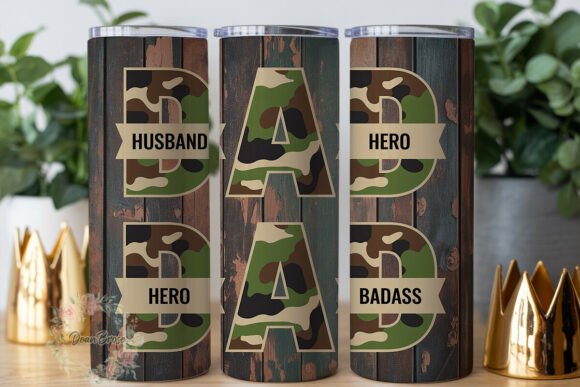 Dad Husband Hero Badass Tumbler Wrap PNG Review