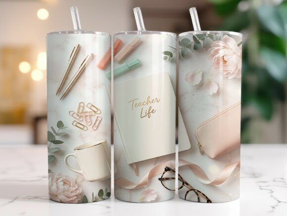 Elegant Teacher Life 20oz Tumbler Wrap: A Designer's Review