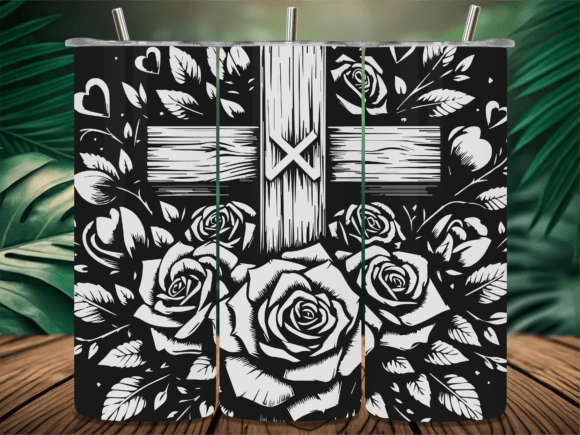 Flora Rose Religious Cross Tumbler Design Review