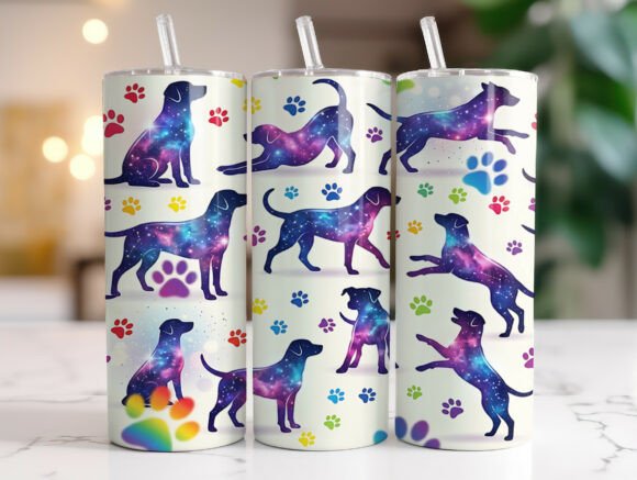 Galaxy Dog Paw Print 20oz Tumbler Wrap Review