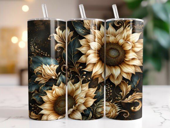 Golden Sunflower 20oz Tumbler Wrap: A Designer's Take