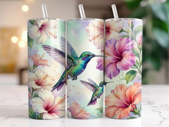 Hummingbird Hibiscus Floral 20oz Tumbler Design Review