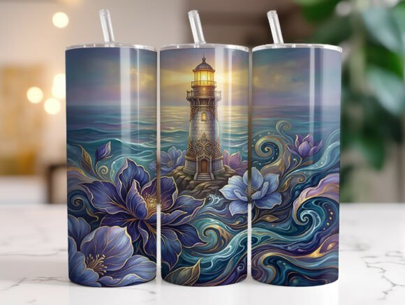 Lighthouse Blue Floral 20oz Tumbler Wrap Review