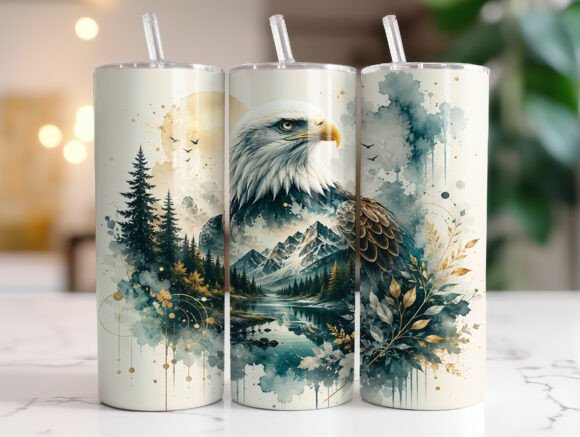 Majestic Eagle Mountain 20oz Tumbler PNG Review