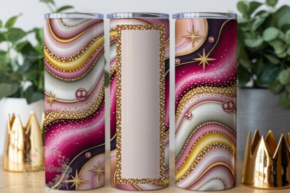 Pink Gold Swirl Name 20oz Tumbler Wrap Review