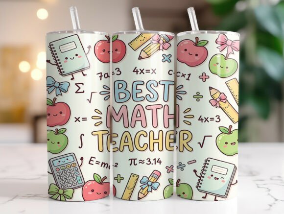 Review: Best Math Teacher 20oz Tumbler Wrap PNG for Stitchers