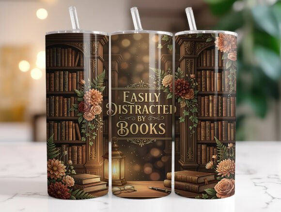 Review: Easily Distracted by Books Tumbler Wrap