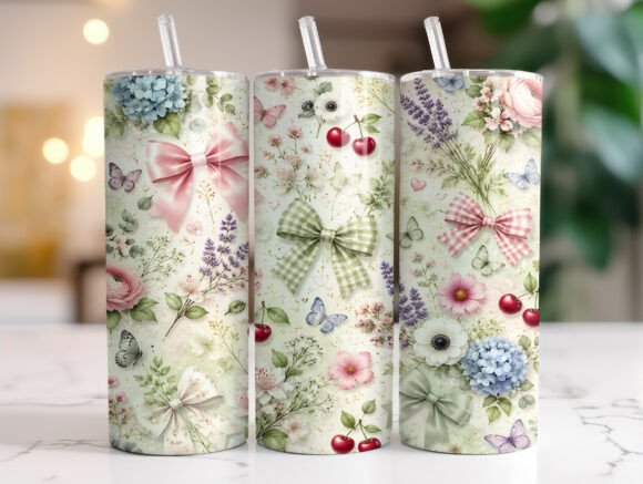 Review: Floral Bow Butterfly Cherry Tumbler Wrap