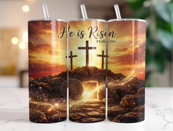 Review: He is Risen Cross Christian Tumbler Wrap Design