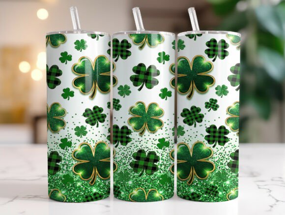 Review: St Patricks Day Shamrock Glitter Tumbler Design