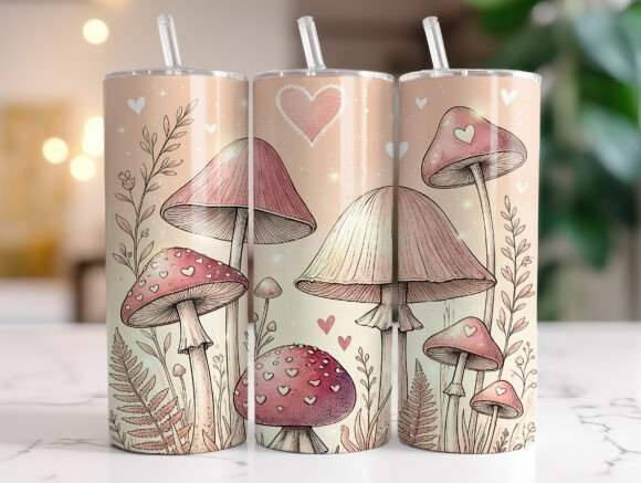 Review: Valentine Mushroom 20oz Tumbler Wrap PNG