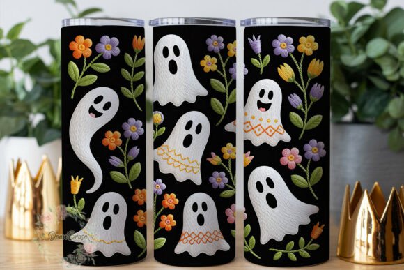 Spooky Ghost Floral 20oz Tumbler Wrap: A Designer's Review