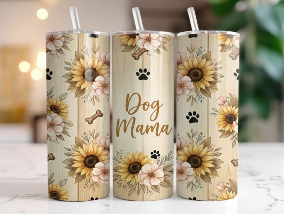 Sunflower Pawprint Dog Mama Tumbler Wrap Review