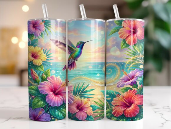 Tropical Hummingbird Floral Tumbler Wrap Review