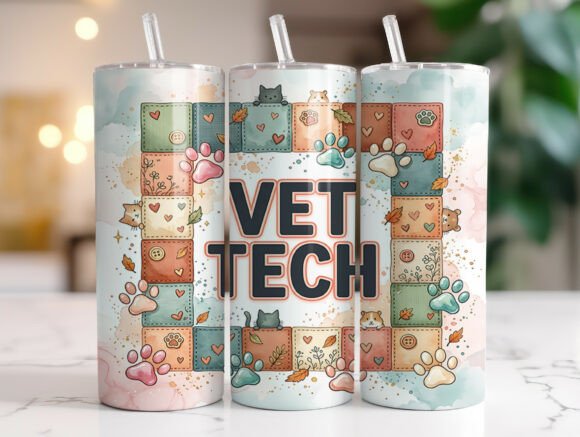 Vet Tech Tumbler Watercolor Paw Print: A Designer's Review