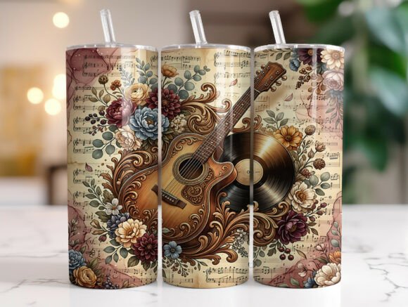 Vintage Guitar Music Tumbler Wrap: A Designer's Review